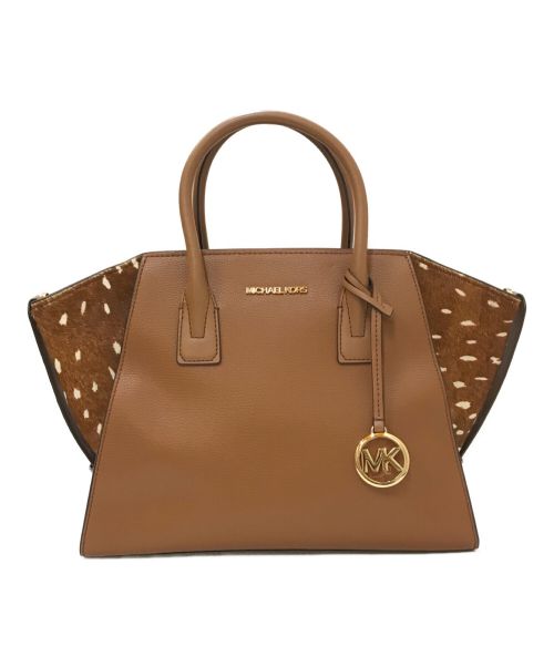 MICHAEL KORS（マイケルコース）MICHAEL KORS (マイケルコース) SADIE ラージトップサッチェル ブラウンの古着・服飾アイテム