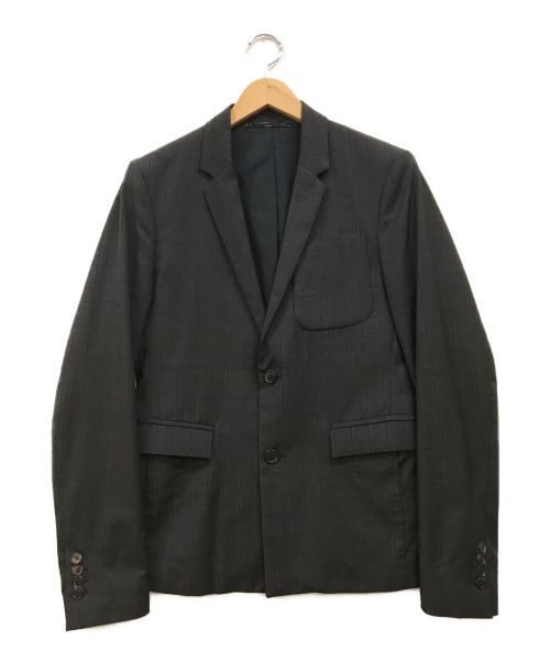 KRIS VAN ASSCHE（クリス ヴァン アッシュ）KRIS VAN ASSCHE (クリス ヴァン アッシュ) ストライプ2Bジャケット グレー サイズ:44の古着・服飾アイテム