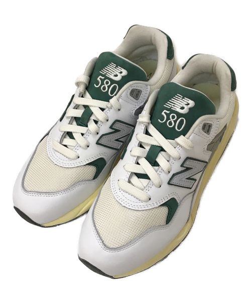 NEW BALANCE（ニューバランス）NEW BALANCE (ニューバランス) ローカットスニーカー ホワイト×グリーン サイズ:24cm 未使用品の古着・服飾アイテム