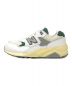 NEW BALANCE (ニューバランス) ローカットスニーカー ホワイト×グリーン サイズ:24cm 未使用品：12800円