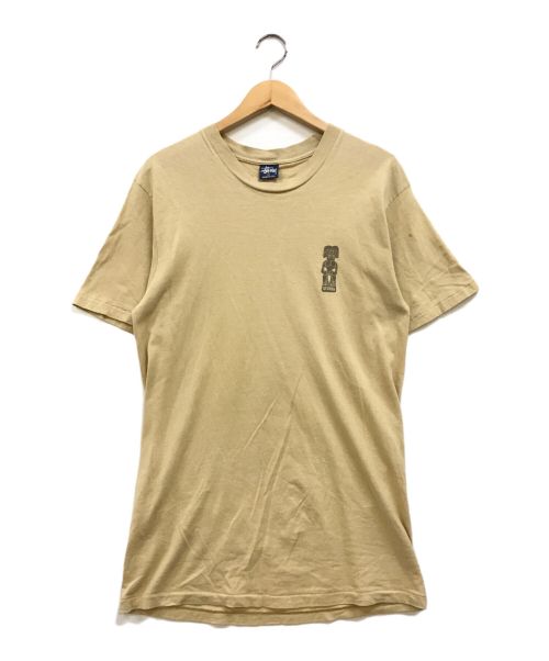 stussy（ステューシー）stussy (ステューシー) OLD プリントTシャツ ベージュ サイズ:Mの古着・服飾アイテム