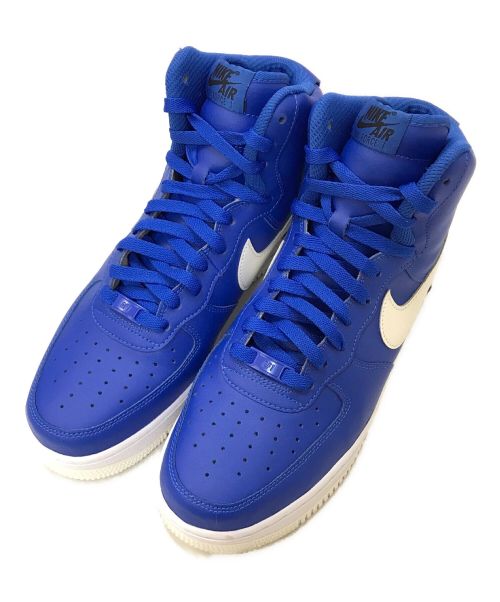 NIKE（ナイキ）NIKE (ナイキ) NIKE BY YOU AIR FORCE 1 HIGH ブルー×ホワイト サイズ:27.5㎝の古着・服飾アイテム