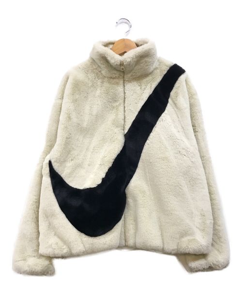 NIKE（ナイキ）NIKE (ナイキ) エコファー ビッグスウッシュ フリース ホワイト サイズ:Lの古着・服飾アイテム