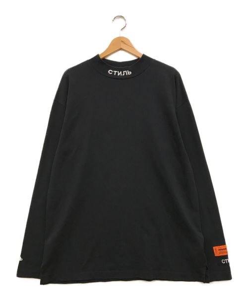 HERON PRESTON（ヘロンプレストン）HERON PRESTON (ヘロンプレストン) モックネックカットソー ブラック サイズ:Mの古着・服飾アイテム