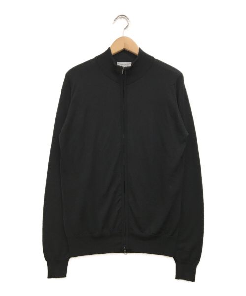 JOHN SMEDLEY（ジョンスメドレー）JOHN SMEDLEY (ジョンスメドレー) フルジップニットジャケット ブラック サイズ:Mの古着・服飾アイテム