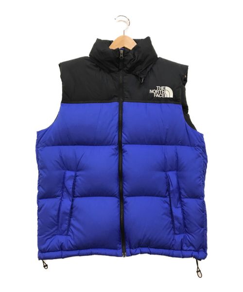 THE NORTH FACE（ザ ノース フェイス）THE NORTH FACE (ザ ノース フェイス) Nuptse Vest ブルー×ブラック サイズ:XLの古着・服飾アイテム