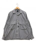 DAIWA PIER39ダイワ ピア39）の古着「TECH NEW ANGLERS OPEN GINGHAM SHIRT」｜ネイビー