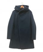 Junhashimotoジュンハシモト）の古着「WRAP HOODED COAT」｜ブルー