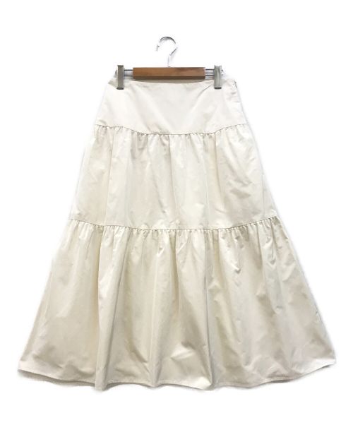 MADISON BLUE（マディソンブルー）MADISON BLUE (マディソンブルー) TIERED SKIRT PE TWILL ホワイト サイズ:00(XS)の古着・服飾アイテム