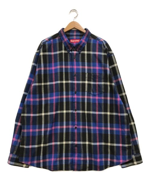 SUPREME（シュプリーム）SUPREME (シュプリーム) 23AW Plaid Flannel Shirt ネイビー サイズ:XXLの古着・服飾アイテム