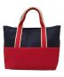 L.L.Bean (エルエルビーン) BEAMS BOY (ビームスボーイ) 別注 Deep Bottom Deluxe Boat and Tote Medium レッド×ネイビー：10800円