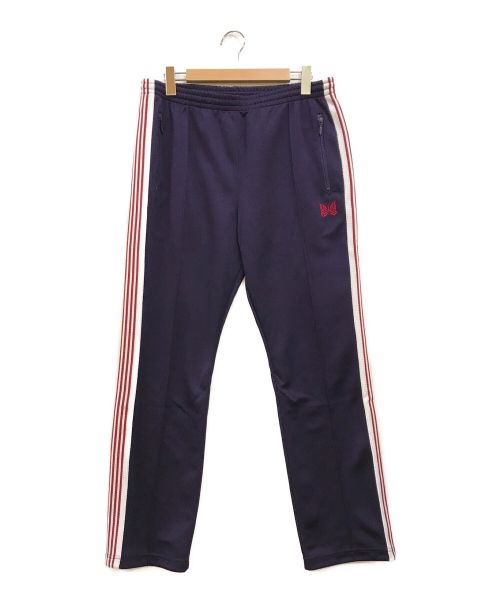 Needles（ニードルズ）Needles (ニードルズ) Narrow Track Pant-Poly Smooth パープル×ホワイト サイズ:XLの古着・服飾アイテム