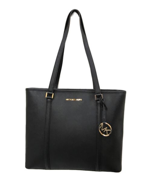 MICHAEL KORS（マイケルコース）MICHAEL KORS (マイケルコース) LARGE EAST WEST ZIP TOTE BAG ブラックの古着・服飾アイテム