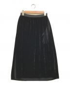 MM6 Maison Margielaエムエムシックス メゾンマルジェラ）の古着「ベロアロングスカート」｜ブラック