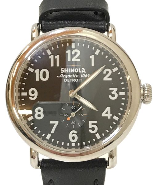 SHINOLA DETROIT（シャイノラ デトロイト）SHINOLA DETROIT (シャイノラ デトロイト) THE RUNWELL BLACK WATCH ブラック サイズ:18ｃｍの古着・服飾アイテム