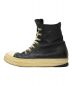 RICK OWENS (リック オウエンス) RAMONES サイドジップハイカットスニーカー ブラック×ホワイト サイズ:42：49800円