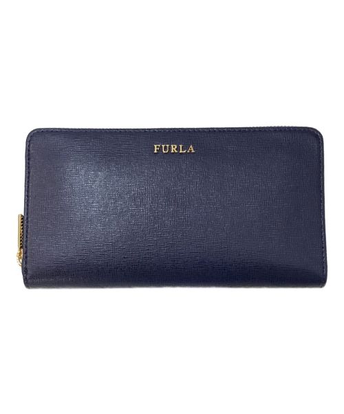 FURLA（フルラ）FURLA (フルラ) BABYLON XL ZIP AROUND ネイビー 未使用品の古着・服飾アイテム