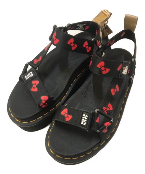 Dr.Martens（ドクターマーチン）Dr.Martens (ドクターマーチン) HELLO KITTY (ハローキティ) VEGAN HELLO KITTY SANDAL ブラック×レッド サイズ:UK3(22cm) 未使用品の古着・服飾アイテム