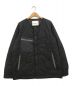 WHITE MOUNTAINEERING（ホワイトマウンテ二アニング）の古着「PRIMALOFT QUILTED NO COLLAR JACKET」｜ブラック