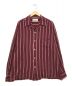 WACKO MARIA（ワコマリア）の古着「STRIPED OPEN COLLAR SHIRT」｜ボルドー