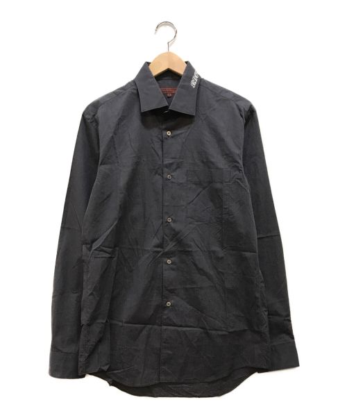 COMME des GARCONS HOMME DEUX（コムデギャルソン オム ドゥ）COMME des GARCONS HOMME DEUX (コムデギャルソン オム ドゥ) 襟刺繍シャツ ネイビー サイズ:Mの古着・服飾アイテム