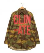 Vivienne Westwood manヴィヴィアン ウェストウッド マン）の古着「CLIMATE REVOLUTION カモフラシャツ」｜カーキ