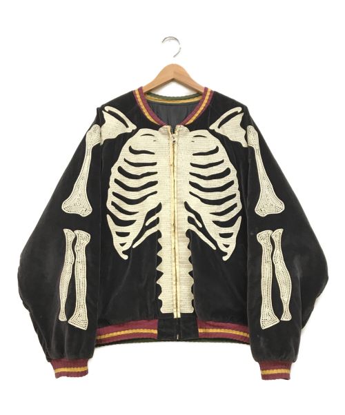 KAPITAL（キャピタル）KAPITAL (キャピタル) BONE Embroidery Souvenir Jacket ブラック サイズ:4の古着・服飾アイテム