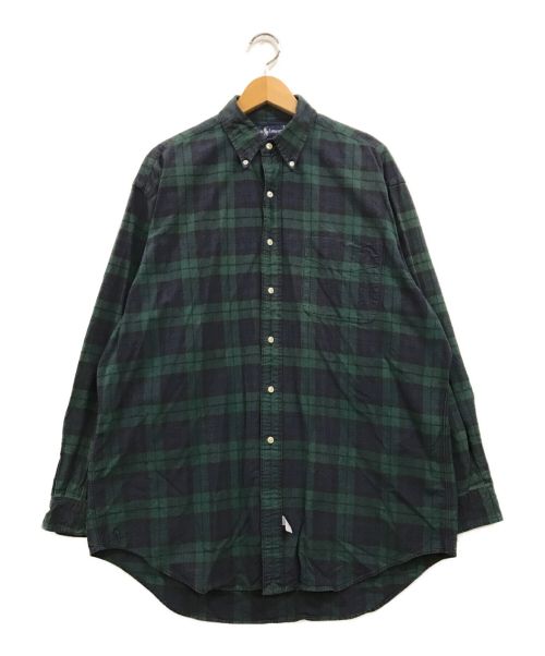 RALPH LAUREN（ラルフローレン）RALPH LAUREN (ラルフローレン) The Big Oxford Shirt ネイビー×グリーン サイズ:Mの古着・服飾アイテム