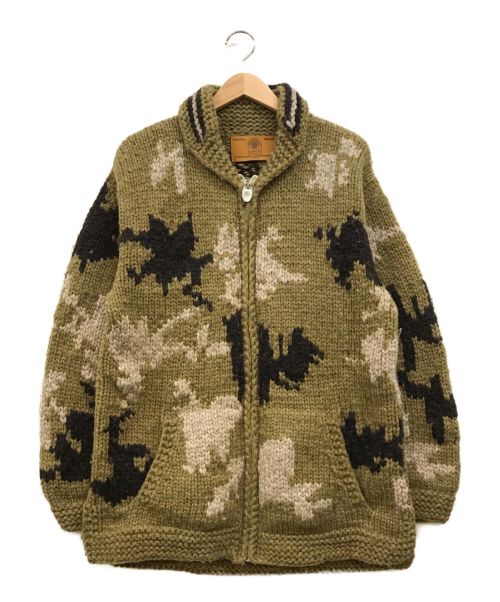 CANADIAN SWEATER（カナディアンセーター）CANADIAN SWEATER (カナディアンセーター) カウチンニットカーディガン グリーン サイズ:下記参照の古着・服飾アイテム