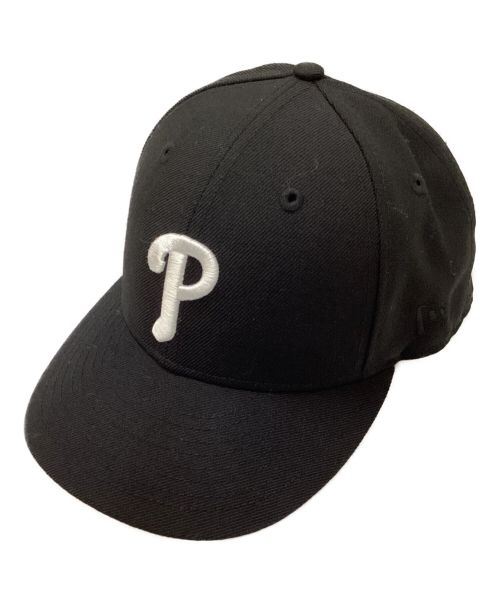 New Era（ニューエラ）New Era (ニューエラ) KITH (キス) Phillies キャップ ブラック サイズ:7 3/8(58.7cm)の古着・服飾アイテム