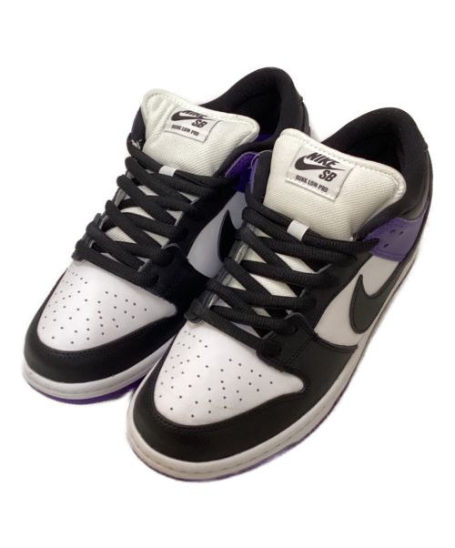 NIKE SB（ナイキエスビー）NIKE SB (ナイキエスビー) Dunk Low Pro ブラック×パープル（Court Purp サイズ:28cm 未使用品の古着・服飾アイテム