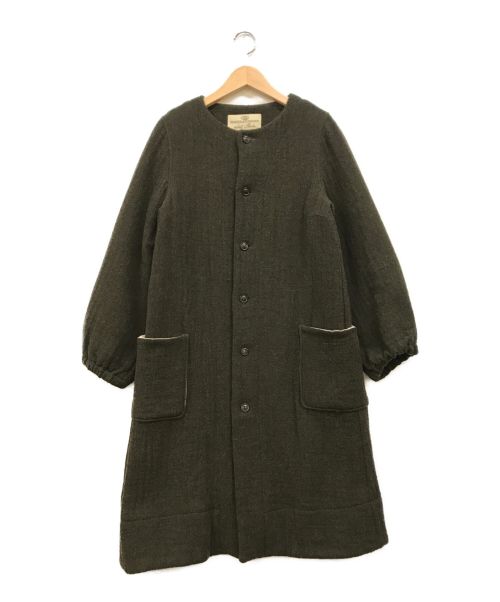 nest Robe（ネストローブ）nest Robe (ネストローブ) ウールノーカラーコート オリーブ サイズ:下記参照の古着・服飾アイテム