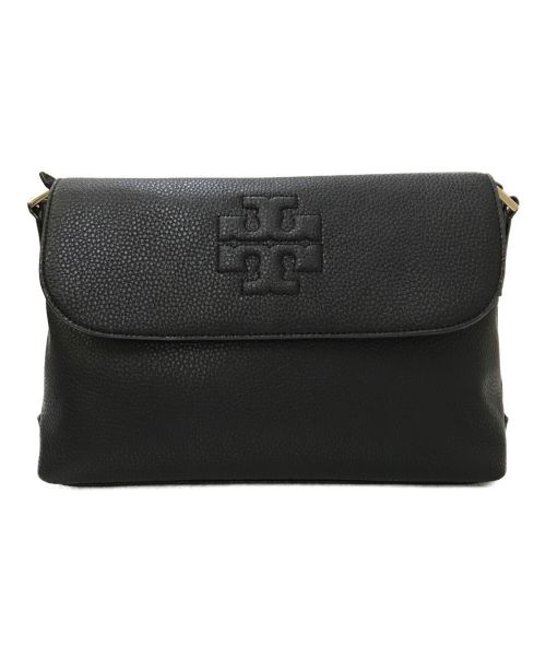 TORY BURCH（トリーバーチ）TORY BURCH (トリーバーチ) テア フラップショルダーバッグ ブラックの古着・服飾アイテム