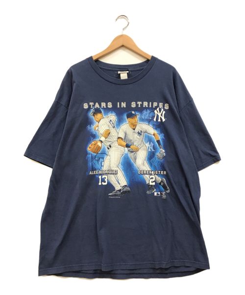 Lee SPORT（リースポーツ）Lee SPORT (リースポーツ) MLB ヤンキースプリントTシャツ ネイビー サイズ:2XLの古着・服飾アイテム