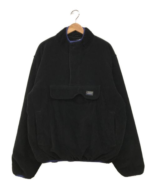 stussy（ステューシー）stussy (ステューシー) Corduroy Mock Pullover ブラック サイズ:Lの古着・服飾アイテム