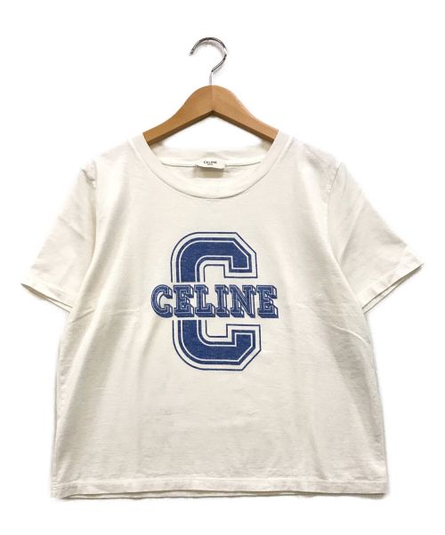 CELINE（セリーヌ）CELINE (セリーヌ) ロゴTシャツ ホワイト サイズ:Mの古着・服飾アイテム