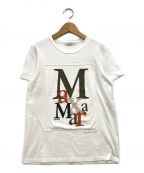 MaxMaraマックスマーラ）の古着「レタリングプリントコットン Tシャツ」｜ホワイト