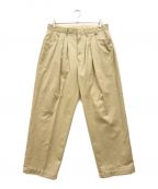 FARAHファーラー）の古着「Two-tuck Wide Tapered Pants」｜ベージュ