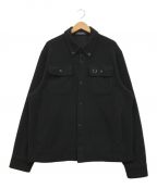 FRED PERRYフレッドペリー）の古着「REVERSE FLEECEBACK OVERSHIRT」｜ブラック