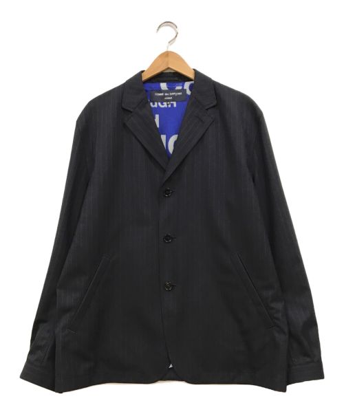 COMME des GARCONS HOMME（コムデギャルソン オム）COMME des GARCONS HOMME (コムデギャルソン オム) 3Bストライプジャケット ネイビー サイズ:Mの古着・服飾アイテム