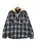 SUPREME（シュプリーム）の古着「Hooded Flannel Zip Up Shirt」｜ブルー×グレー