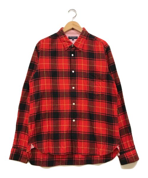 COMME des GARCONS HOMME（コムデギャルソン オム）COMME des GARCONS HOMME (コムデギャルソン オム) 切替チェックシャツ レッド×ピンク サイズ:Lの古着・服飾アイテム