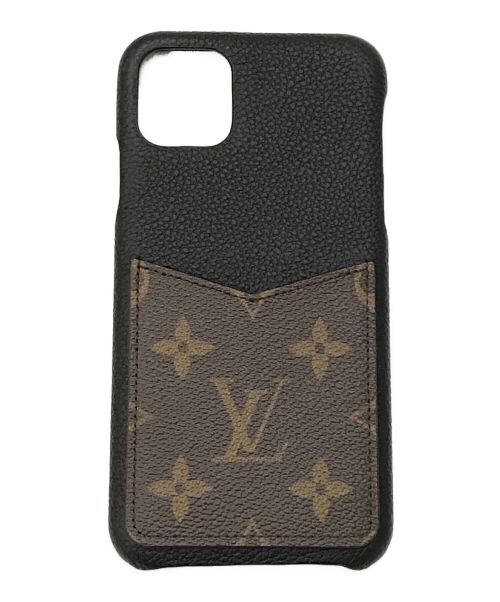 LOUIS VUITTON（ルイ ヴィトン）LOUIS VUITTON (ルイ ヴィトン) iPhone11Pro Maxケース ブラック×ブラウンの古着・服飾アイテム