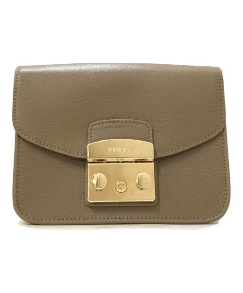 FURLA（フルラ）FURLA (フルラ) メトロポリスチェーンショルダーバッグ ブラウンの古着・服飾アイテム