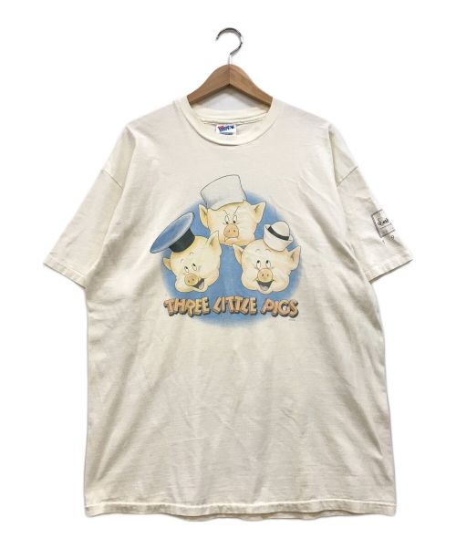 VINTAGE（ヴィンテージ）VINTAGE (ヴィンテージ/ビンテージ) 三匹の子豚 プリントTシャツ ホワイト サイズ:XLの古着・服飾アイテム