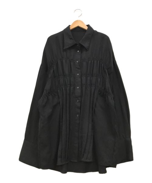 Knuth Marf（クヌースマーフ）Knuth Marf (クヌースマーフ) shirring shirt ブラック サイズ:Fの古着・服飾アイテム