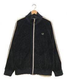 FRED PERRY（フレッドペリー）の古着「ベロアトラックジャケット」｜ブラック