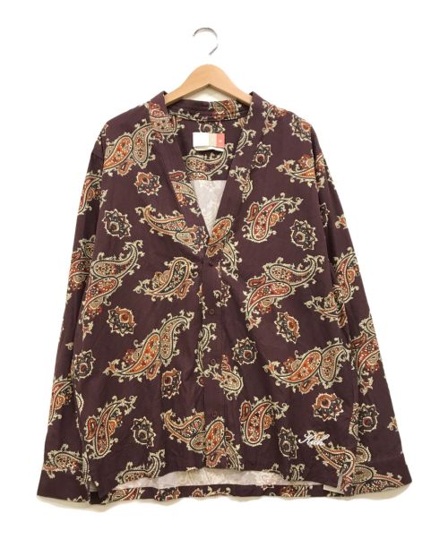 KITH（キス）KITH (キス) Printed Sullivan Shirt Pasley ボルドー サイズ:Lの古着・服飾アイテム