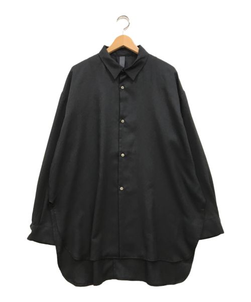 SHINYA KOZUKA（シンヤコズカ）SHINYA KOZUKA (シンヤコズカ) ウールツイル CLASSIC SHIRT ダークネイビー サイズ:Mの古着・服飾アイテム