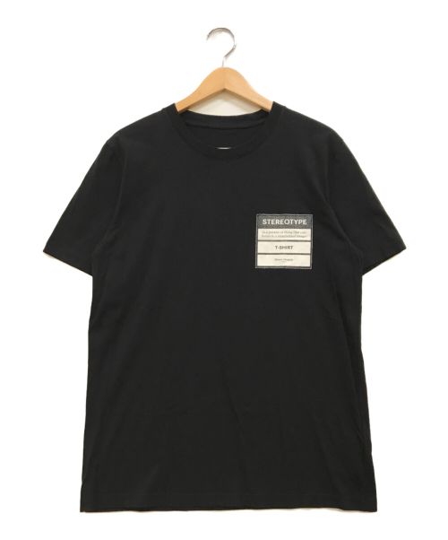 Maison Margiela（メゾンマルジェラ）Maison Margiela (メゾンマルジェラ) STEREO TYPE クルーネックTシャツ ブラック サイズ:50の古着・服飾アイテム